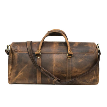 Camelide Hunter Brown Leather Weekender Bag
